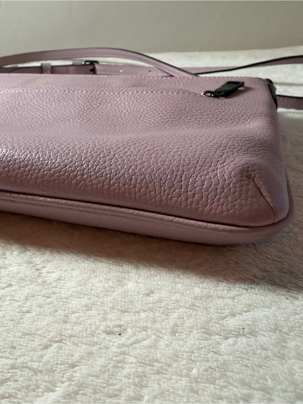 Coach Polly Pebble Crossbody Ice Purple